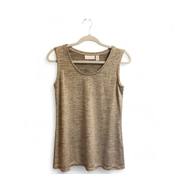 Susan Graver Cardigan Tank Set Foil Liquid Knit Metallic Thread Womens XXS - Picture 6 of 12